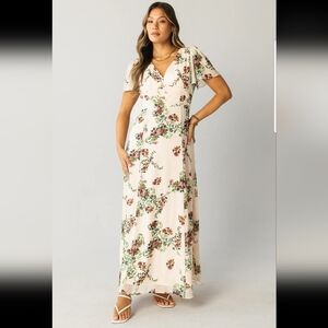 Bohme Floral Cream Maxi Dress